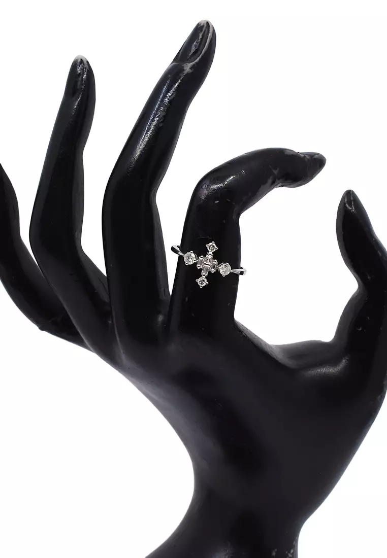 18K White Gold Lady Ring with Diamonds