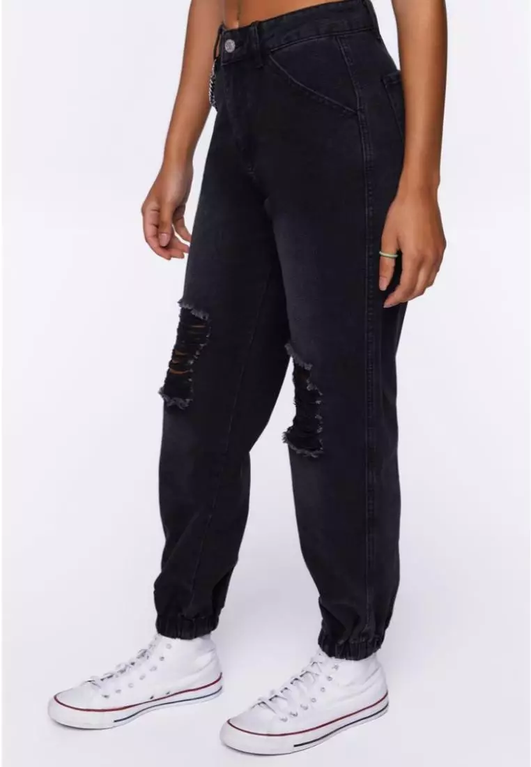 Distressed cargo joggers discount forever 21