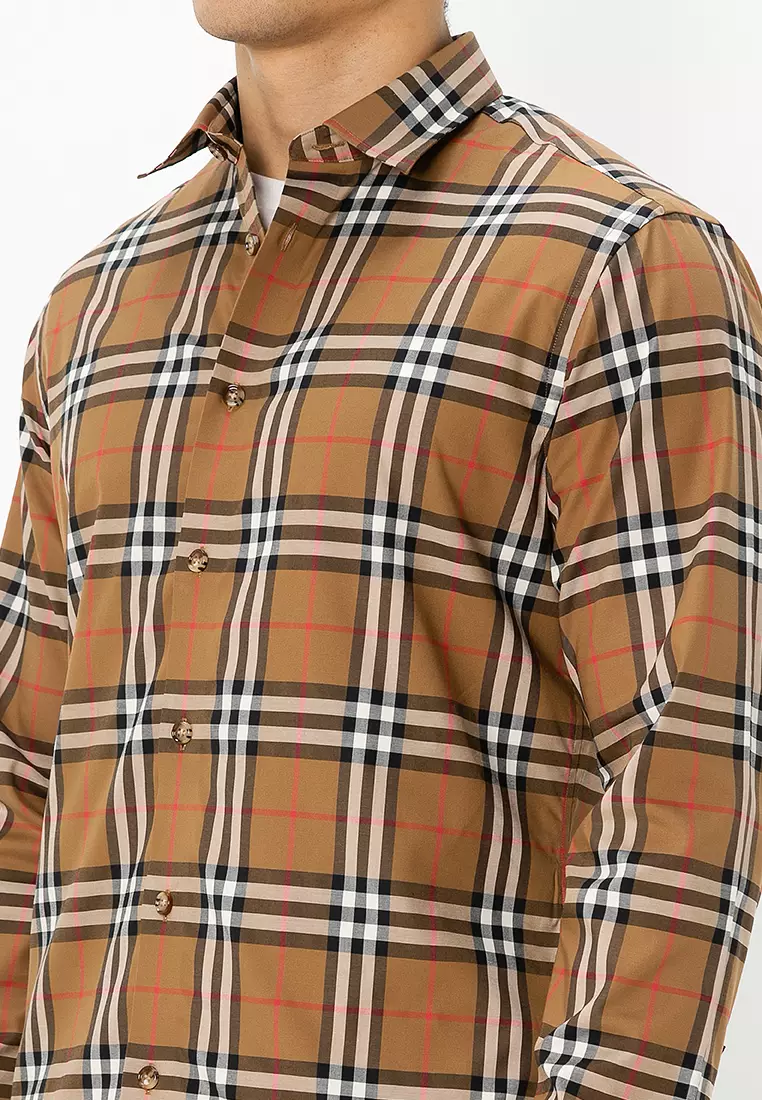 BURBERRY \" シャツSHEFFORD\" セール！ BURBERRY】SHEFFORD チェックディテールコットンシャツ