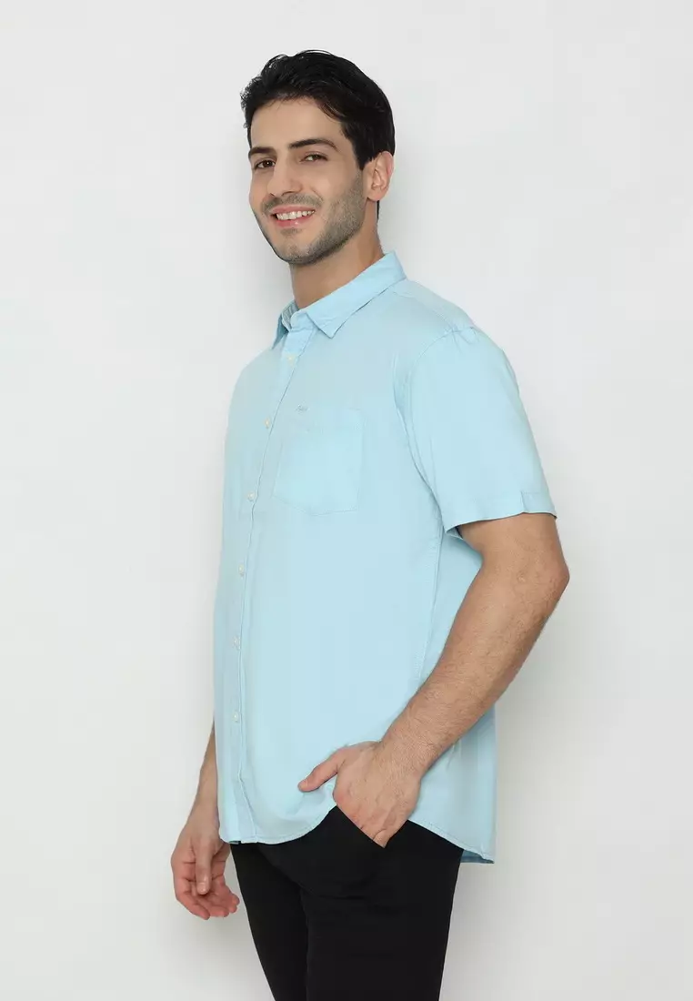 POLICE Kemeja Polos Cotton Regular Fit Pria