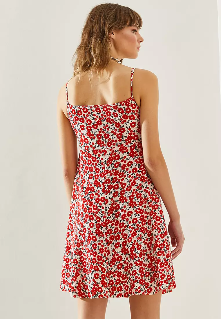 Strappy Floral Mini Dress