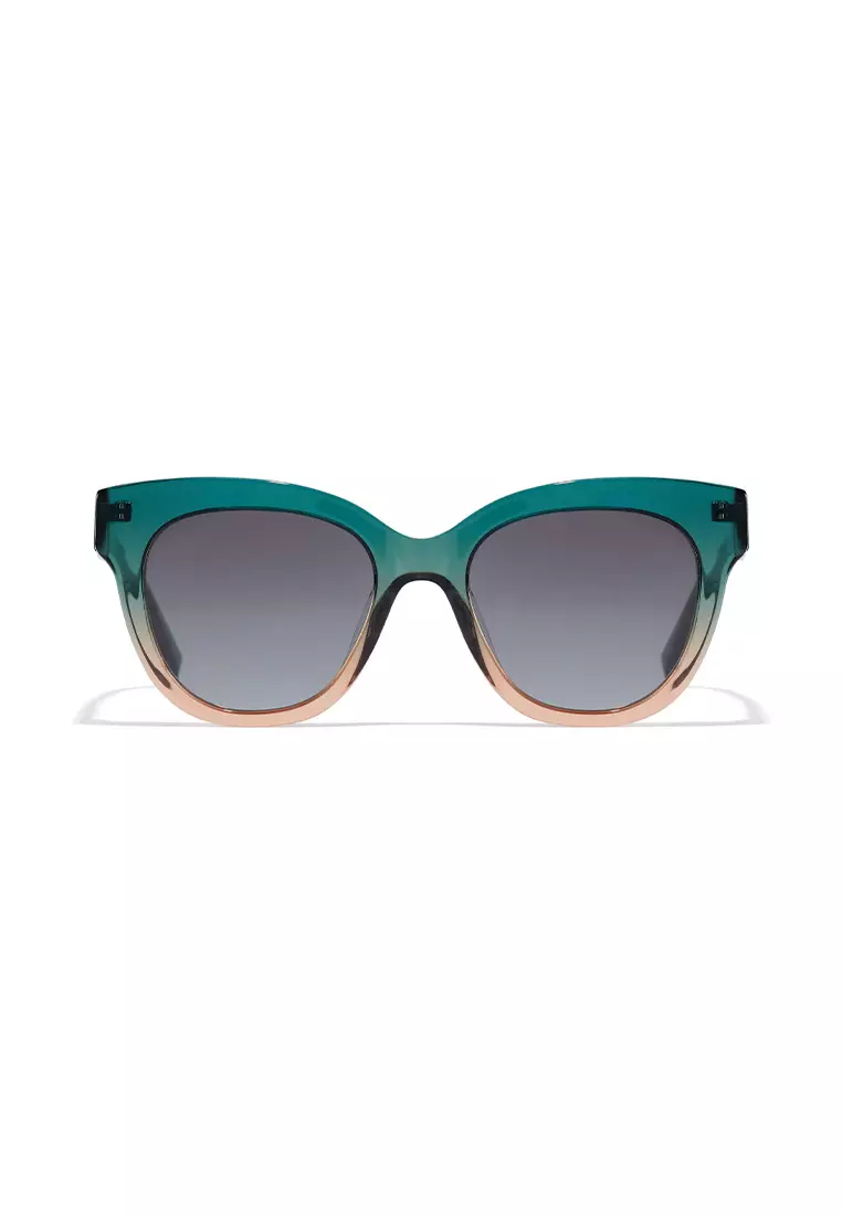 HAWKERS Green Champagne AUDREY Sunglasses for Women, Femenine. UV400 Protection. Official Product designed in Spain