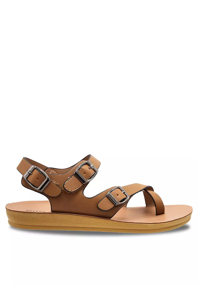 Discount on Speedy Rhino  shoes - SKU: Speedy Rhino Buckle Toe Ring Slingback Sandals