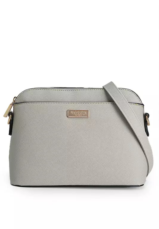 Saffiano Sling Bag With Wristlet