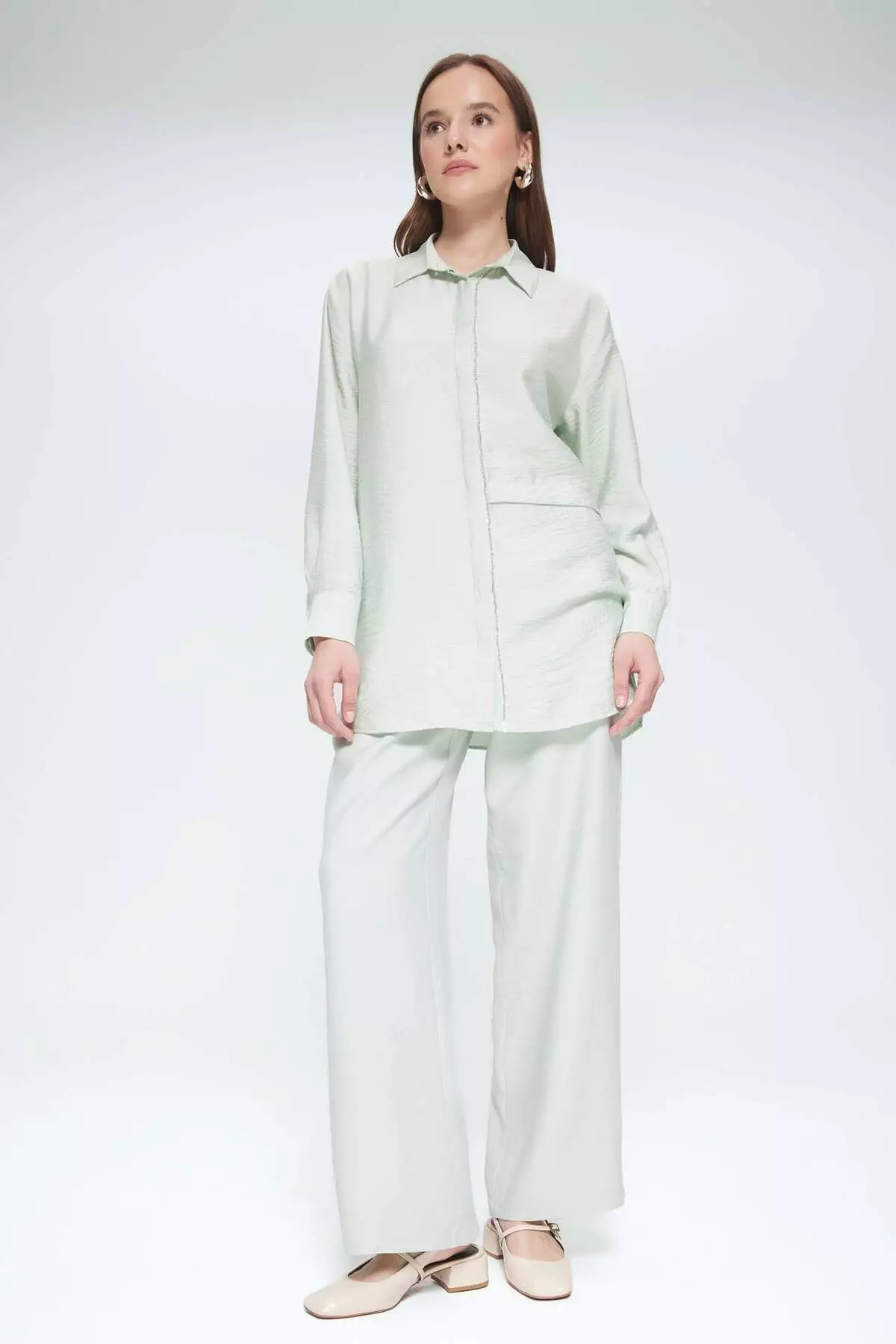 Relax Fit Long Sleeve Hijab Shirt Tunic F1357Ax25Sm