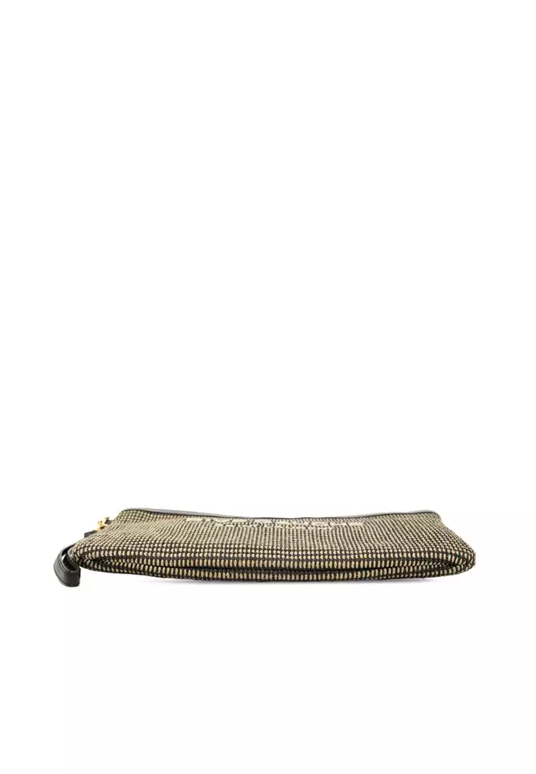 Pre-Loved Saint Laurent Raffia Rive Gauche Clutch
