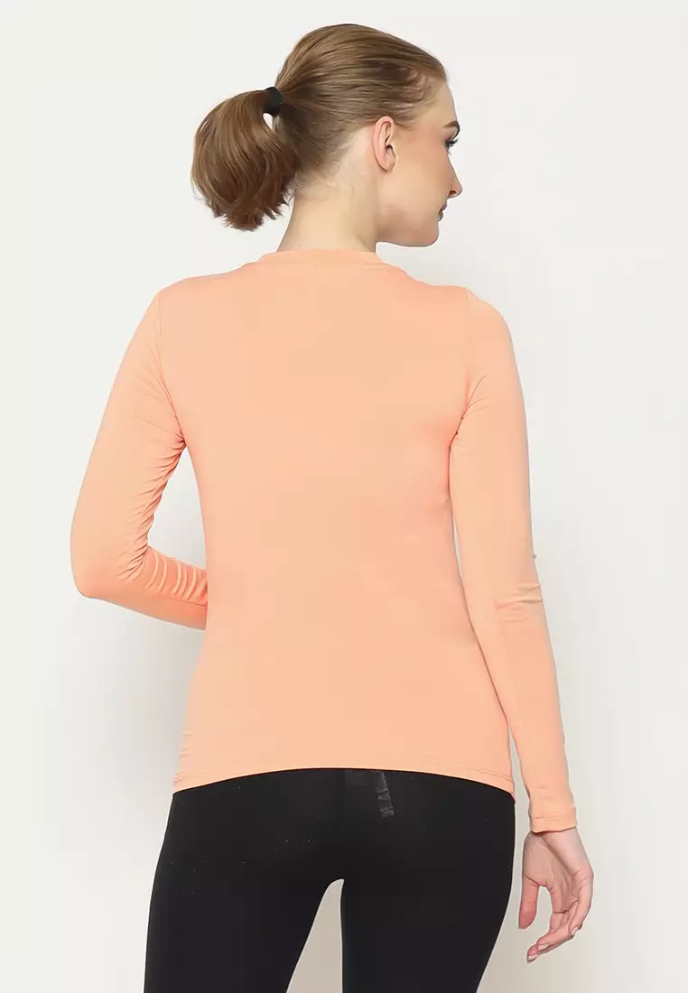 Flexzone Long Sleeves Sport Shirt Women Essential Peach