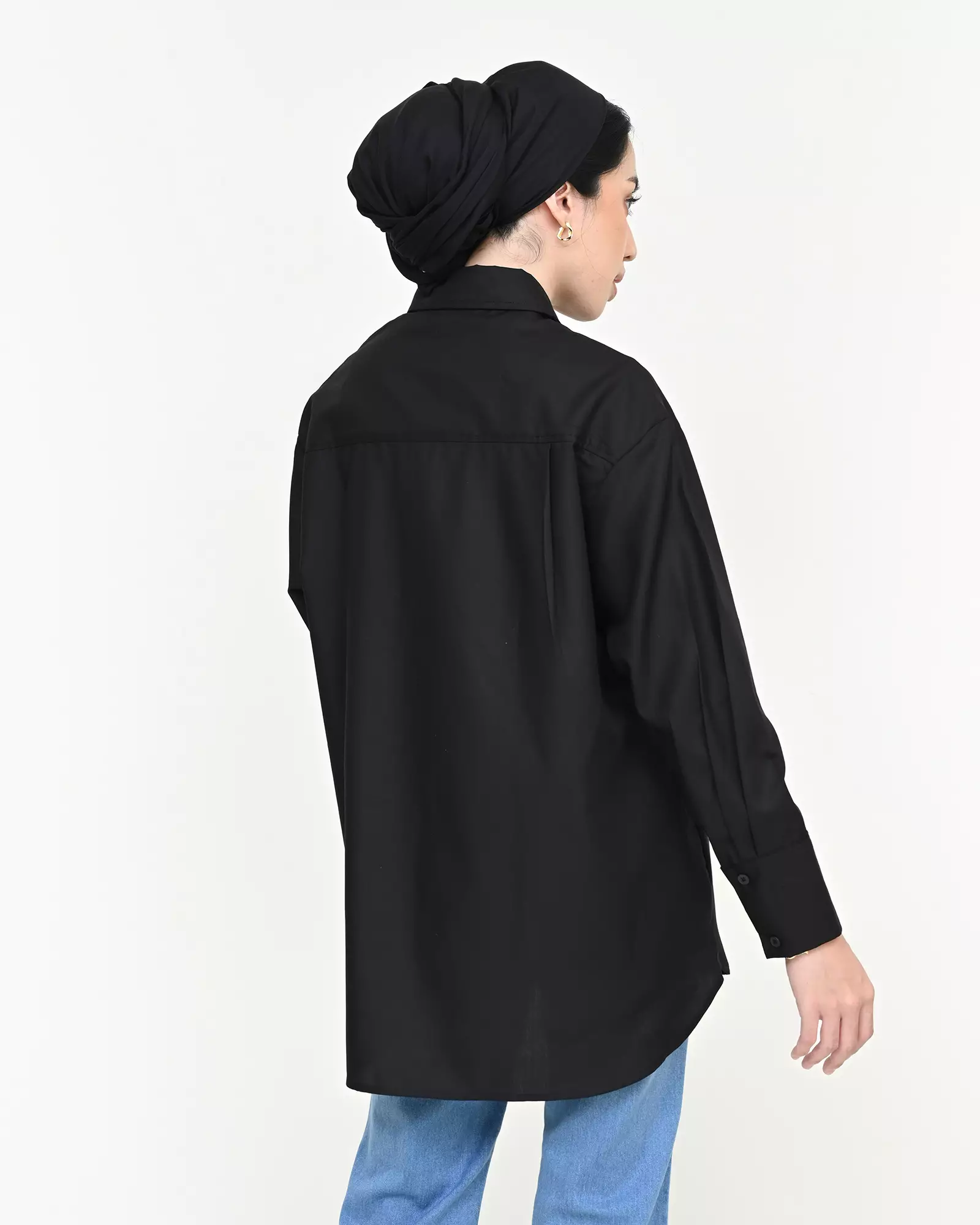 Geulis.id PIPER SHIRT / KEMEJA OVERSIZE WANITA - BLACK