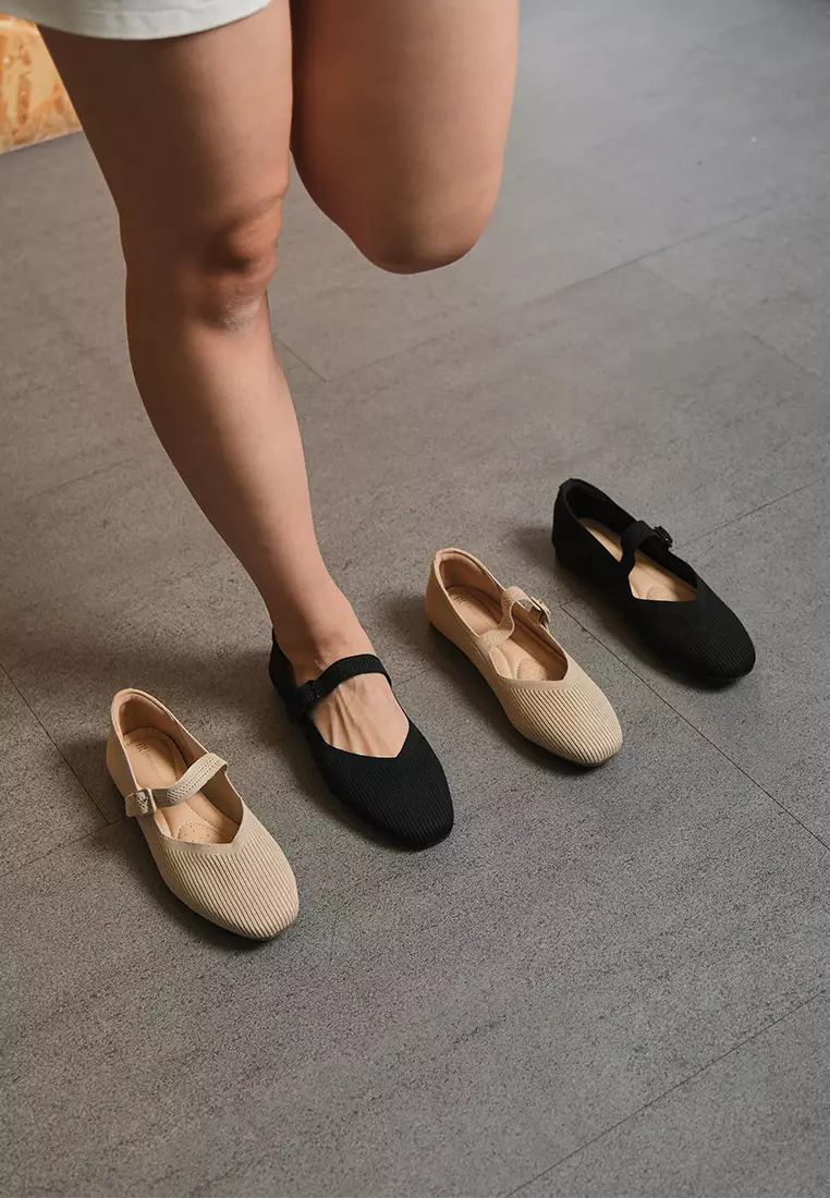 Sepatu Flat Shoes Rajut Wanita  L.Mona