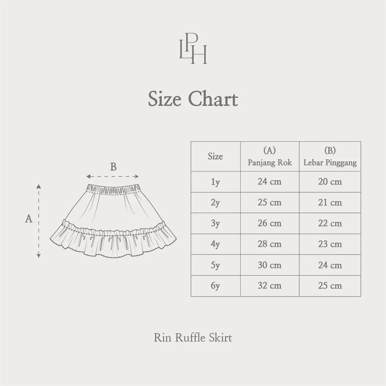 Little Palmerhaus - Rin Ruffle Skirt (Rok Anak) Pretty Pink