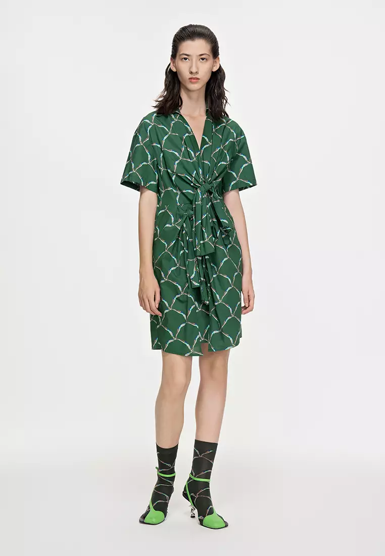 Loose X-Line Avant-Garde Minimalist Commuter Short Sleeve Dress