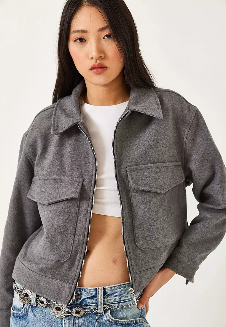 Women's Soft Cashmere Crop Jacket Mbms013 60501013