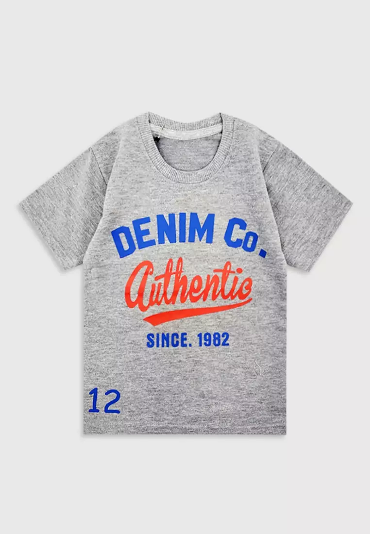 Wakakids Setelan Anak Laki Laki Denim Authentic 2602 Abu Muda