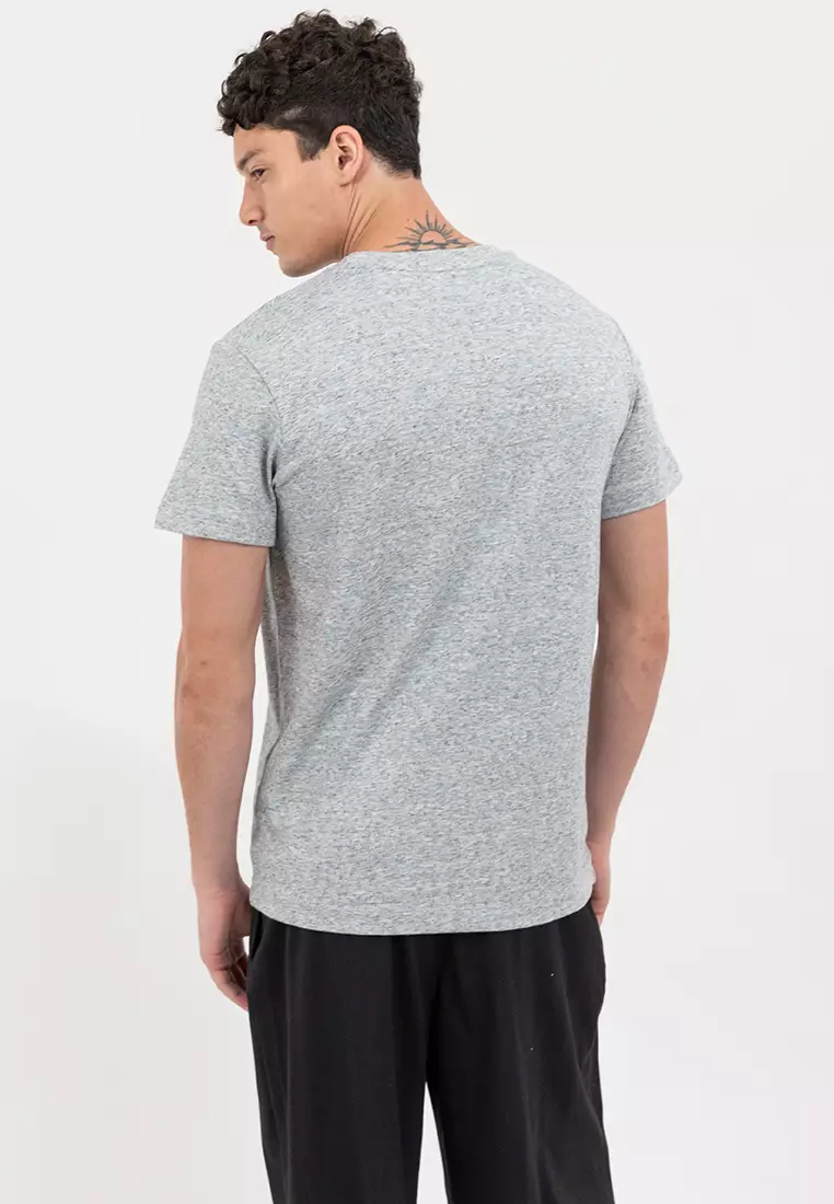 Men's Pocket Slub Tee Top Dye Grey