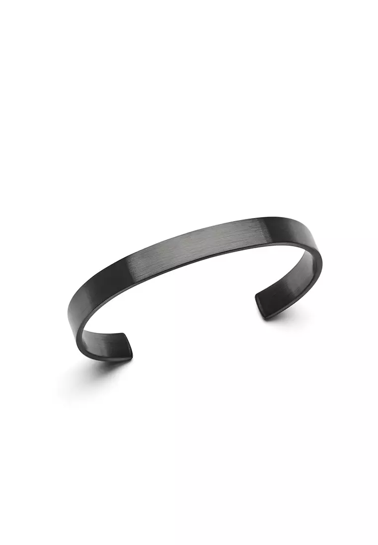 Line Cuff Brushed Graphite 7mm - Unisex Bracelet for women and men stainless steel Bracelet DW Official Authentic Original gelang tangan perempuan lelaki DW