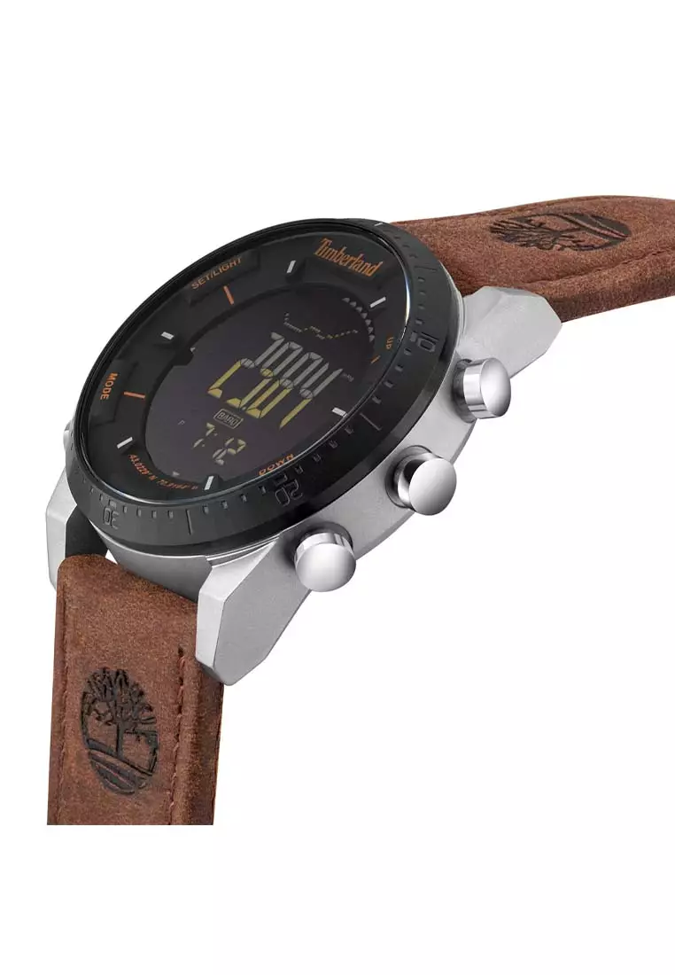 Buy Timberland Timberland Men's Whately Brown Leather Digital Watch TBLTDWGD2104705 2024 Online
