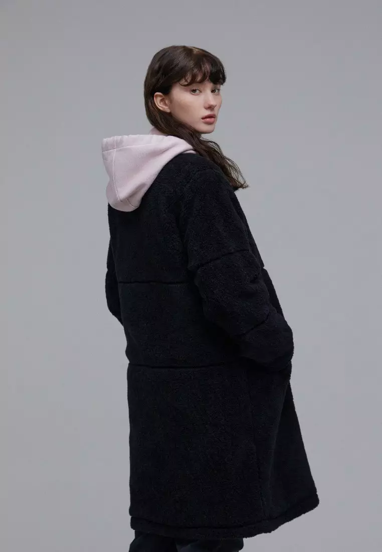 女裝WEIGELA長版抓毛絨外套