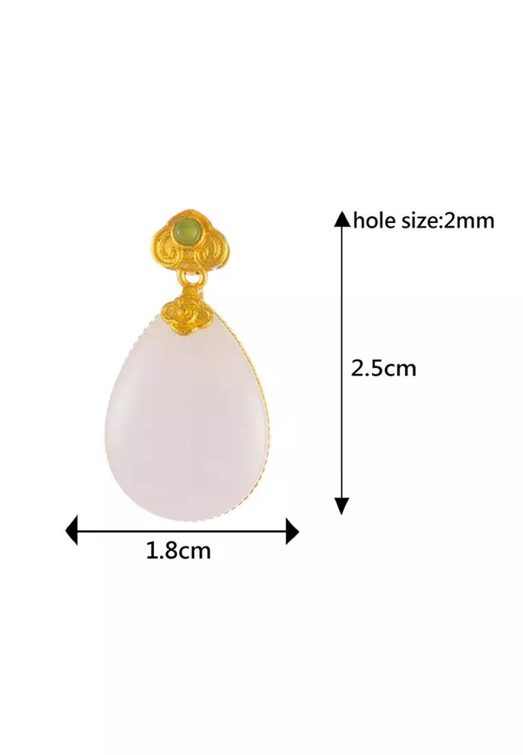 LITZ 999 (24K) Gold and Jade Pendant P164