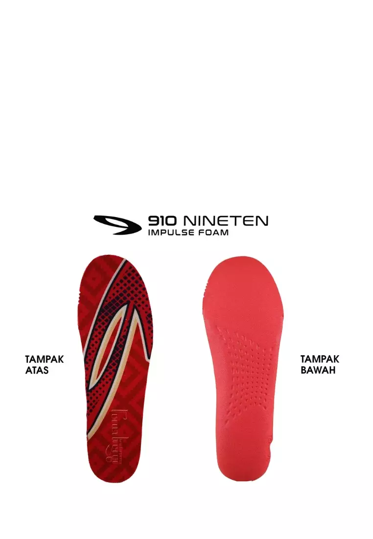 910nineten Haze Veloce SE Magelang  sepatu lari - Merah/Putih