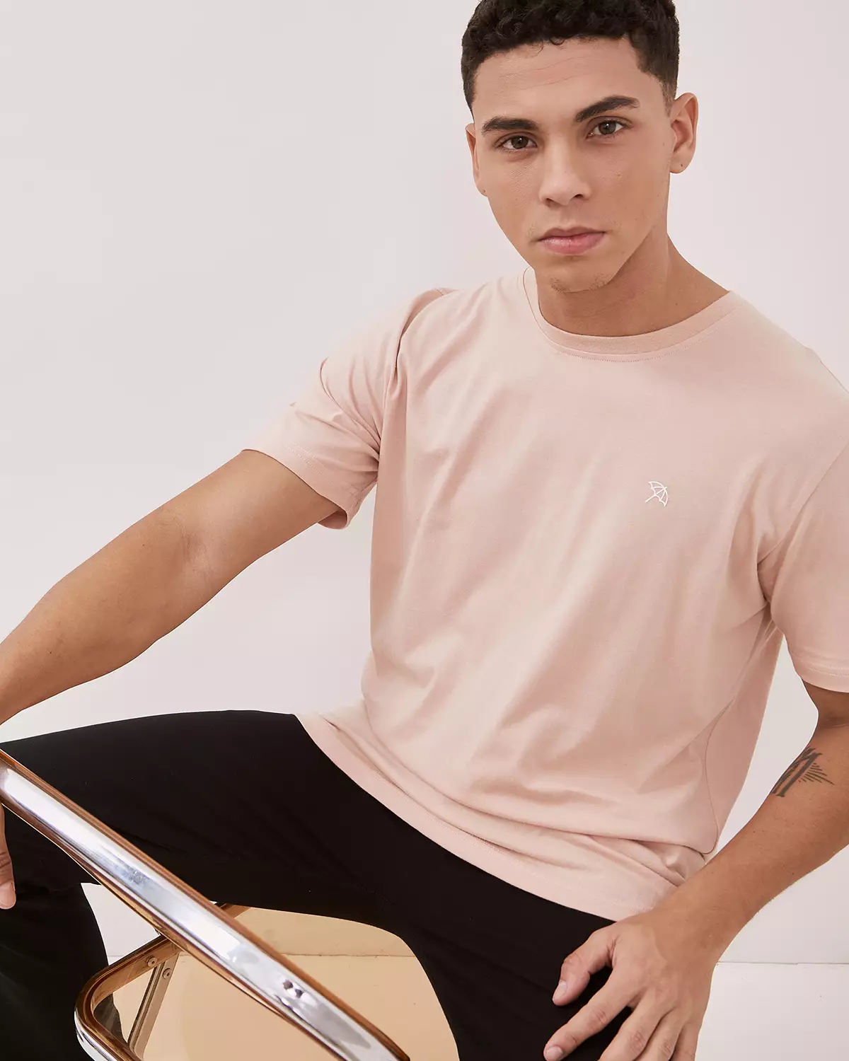 PINK MEN'S SHORT SLEEVE T-SHIRT