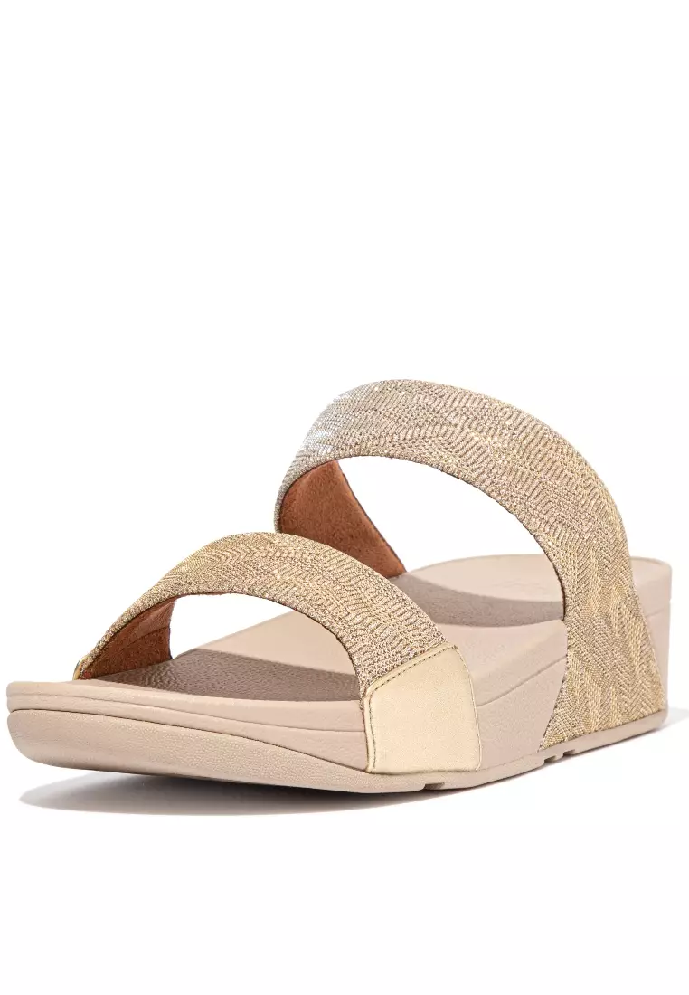 FitFlop LULU Women's Glitz Slides - Platino (ET6-675)