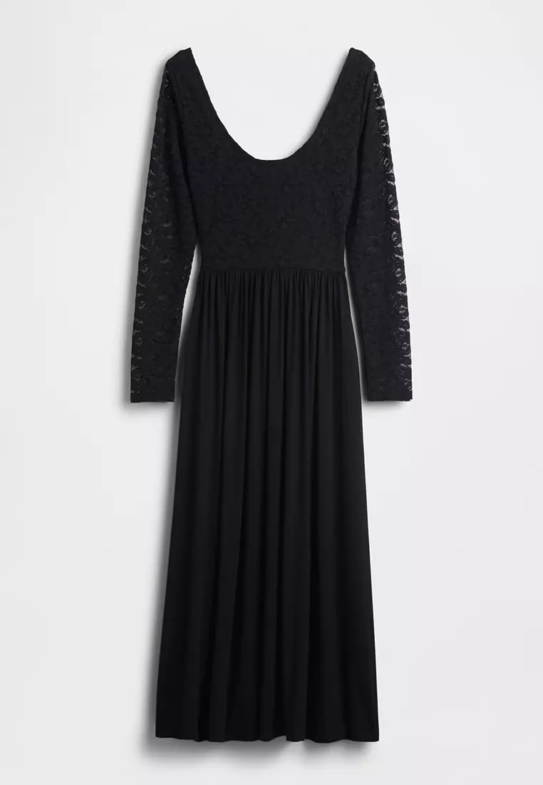 Buy GAP Long Sleeves Drop Waist Maxi Dress Online | ZALORA Malaysia