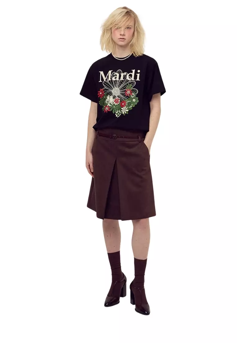 Tshirt Flowermardi Jardin - Black Ivory