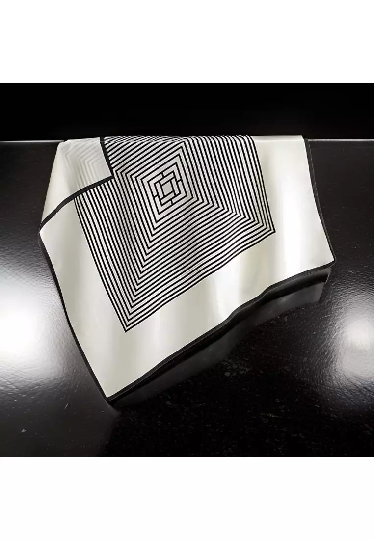 Luxury Silk Ladies' Large Scarf, Sun-Proof Crepe Satin, Premium Souvenir.