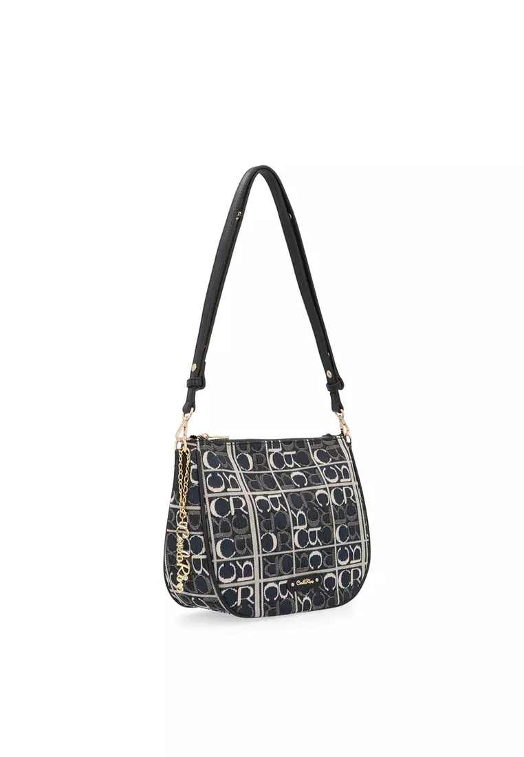 Dark Blue Carlo GEO Jacquard Hobo
