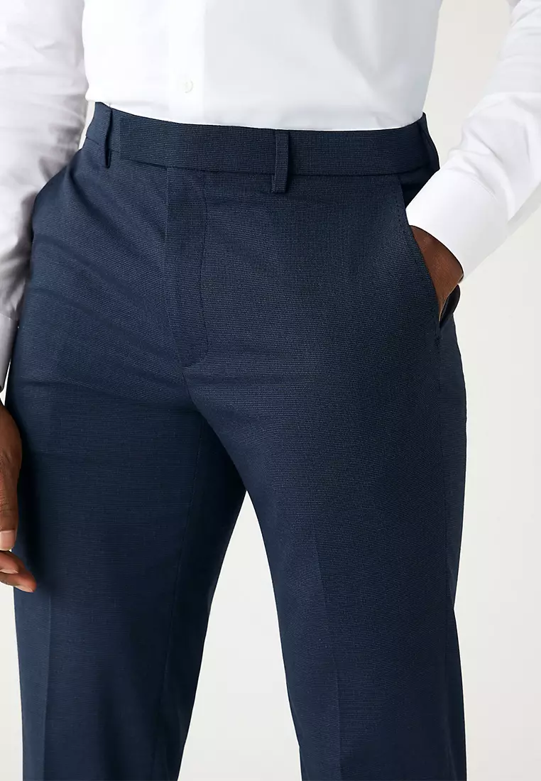 Textured Stretch Trousers