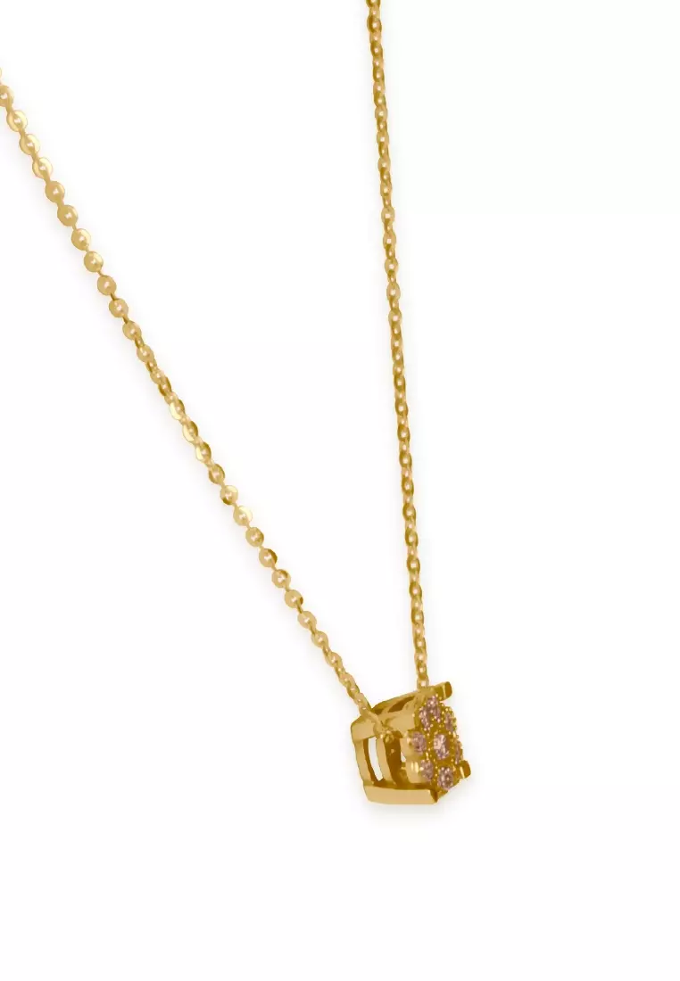  Flower Pendant Necklace 14k Gold