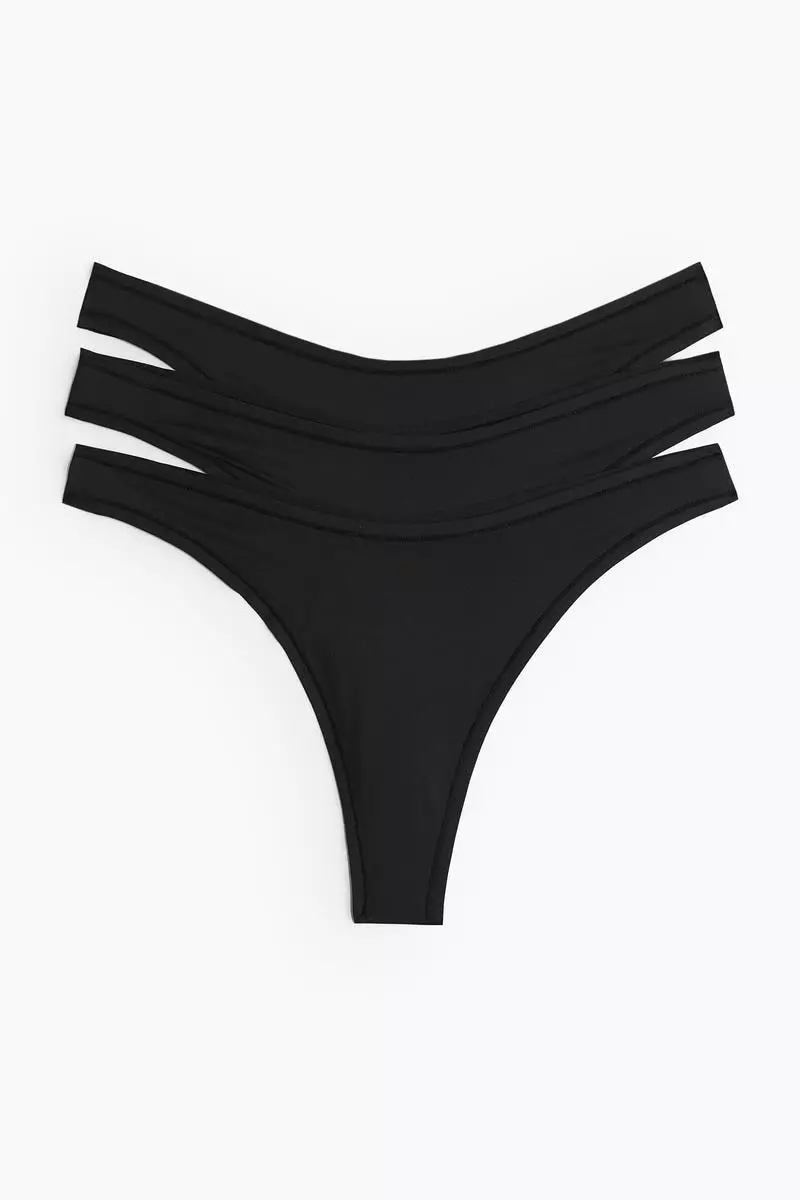 3-pack microfibre thong briefs