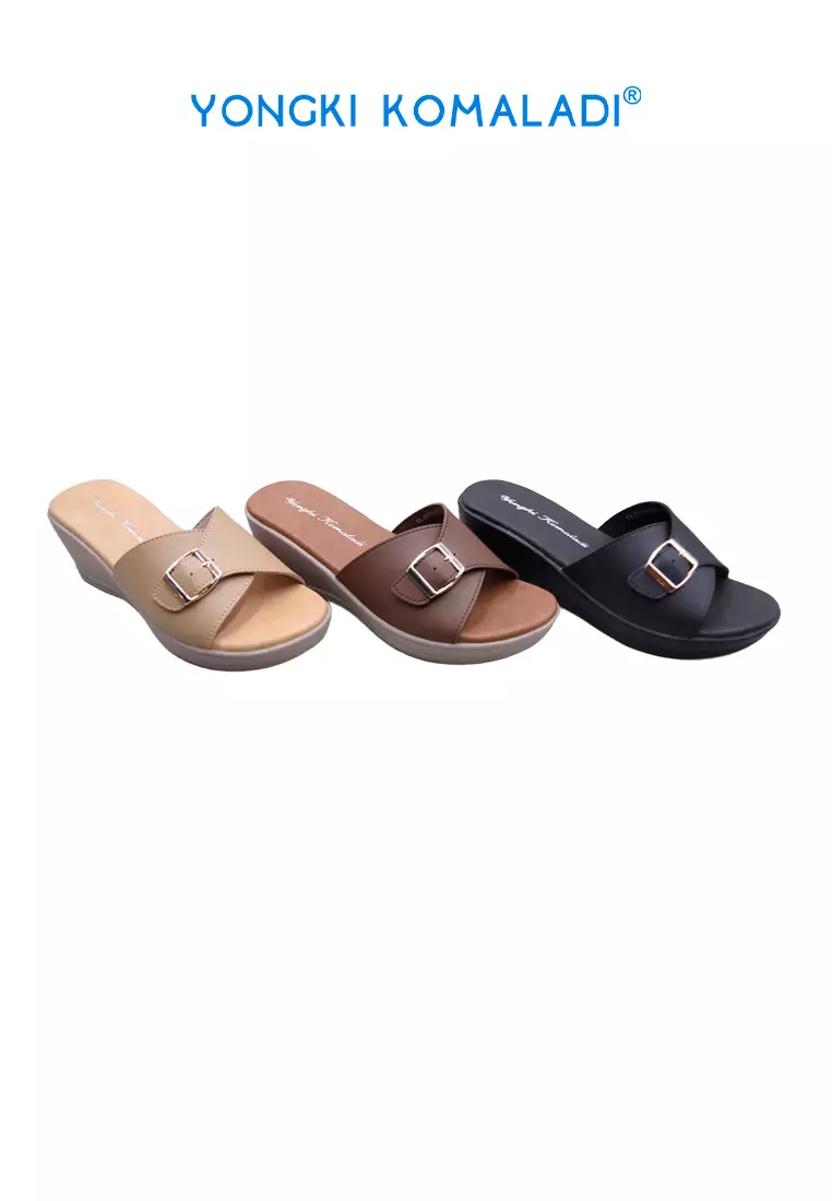 [ ORIGINAL ] YONGKI KOMALADI WEDGES OL-DYT610-24 COKLAT