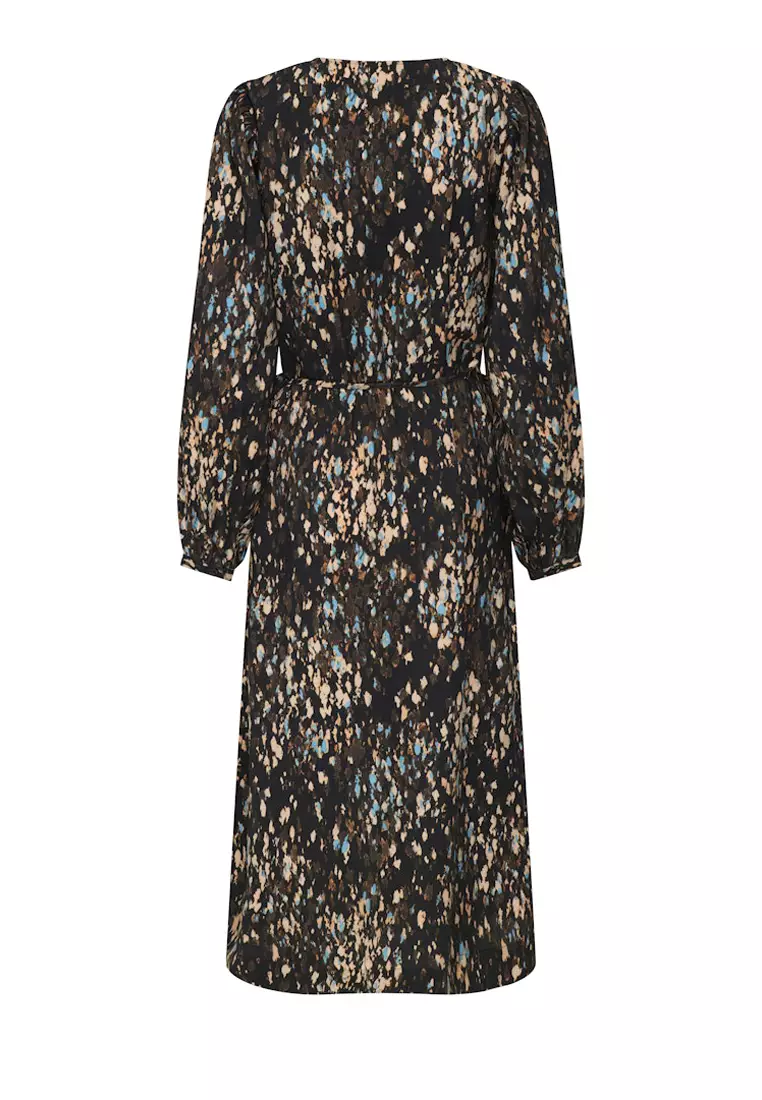 Long Sleeve Slit Midi Dress