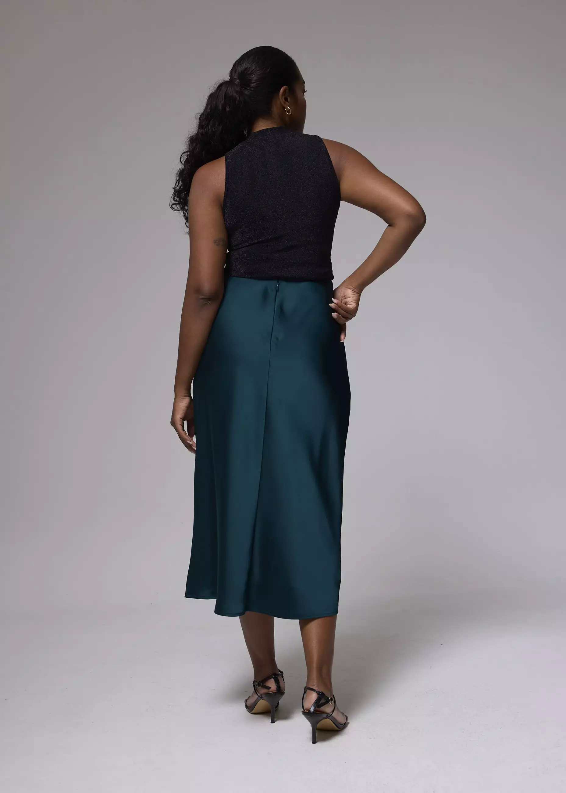 Rok Wanita - Arii Elastic Satin Bias Cut Midaxi Skirt