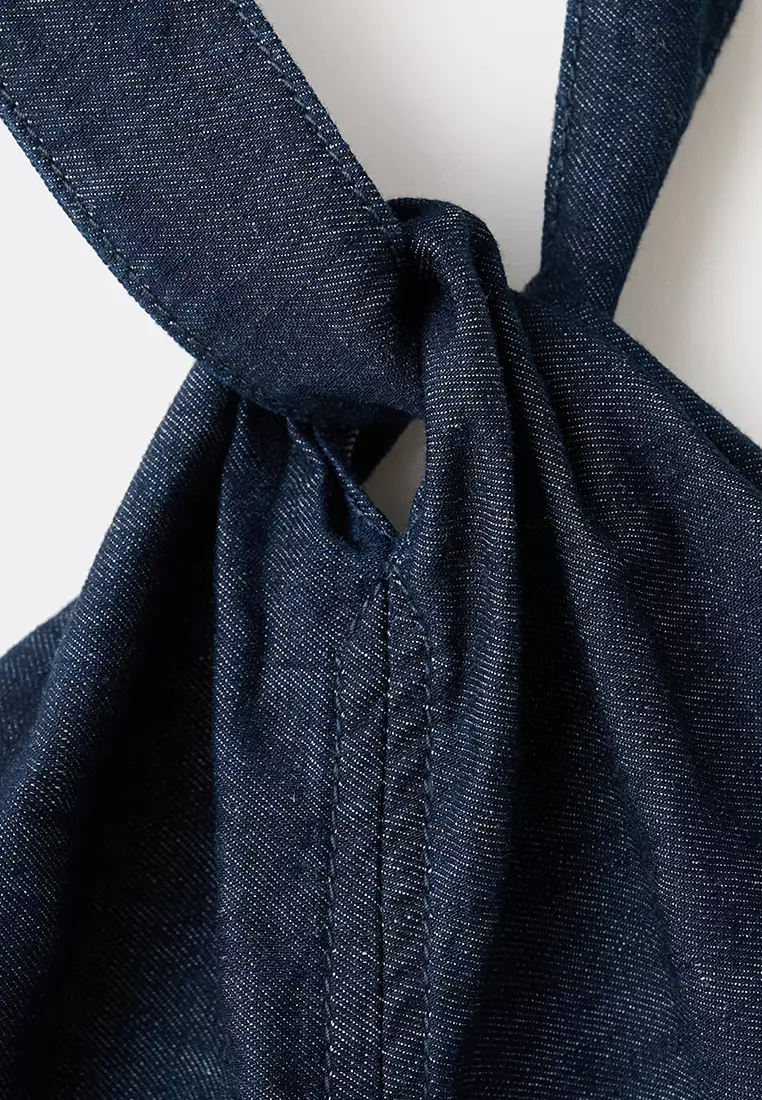 Halter Neck Denim Top