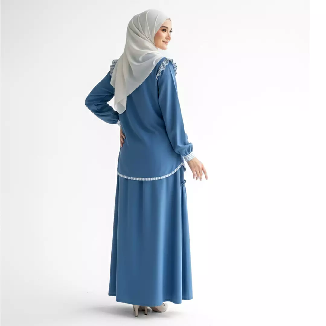Rabbani - Setelan Tunik Dara Oletha Exclusive - Blue Heaven