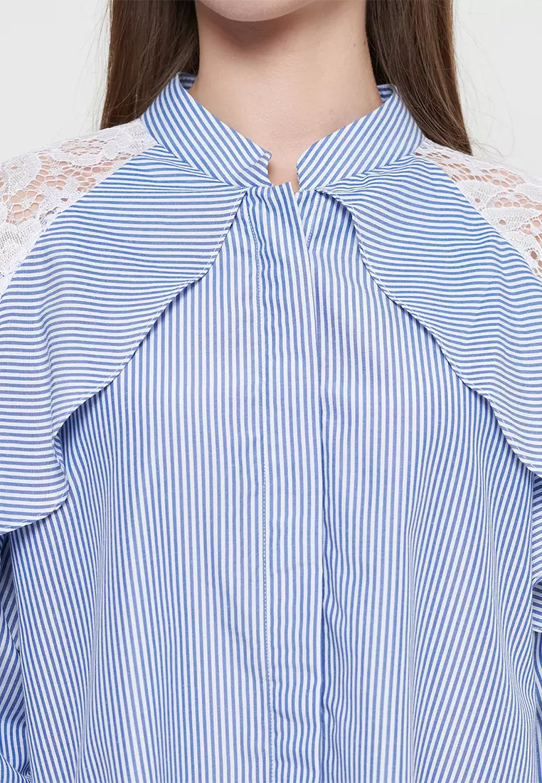 KLA - Kemeja Casual Wanita Louie Blue