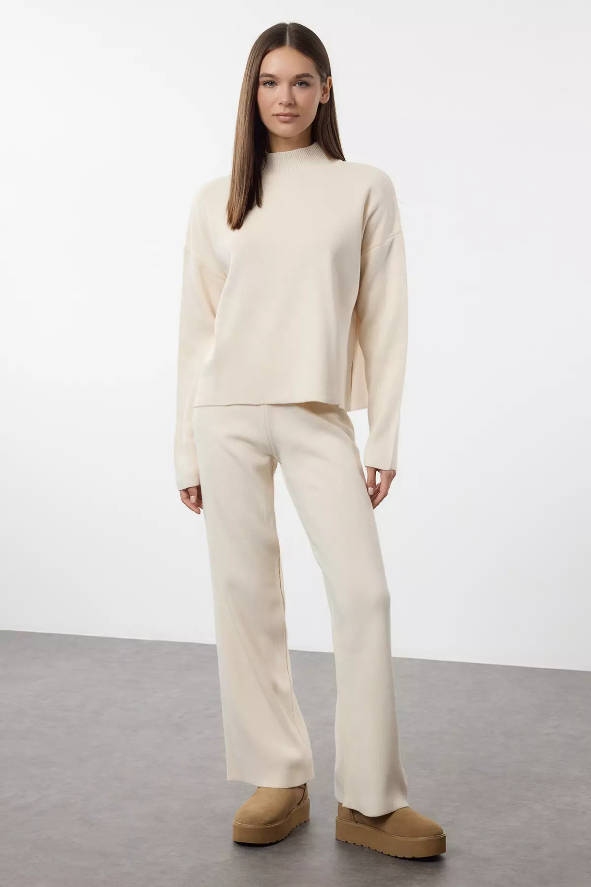 Striped Knitted Sweater and Pants Set