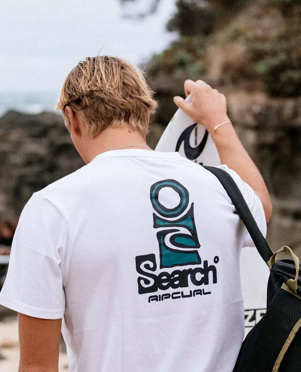 Jual Rip Curl Rip Curl Men Vaporcool Search Stack Tee White