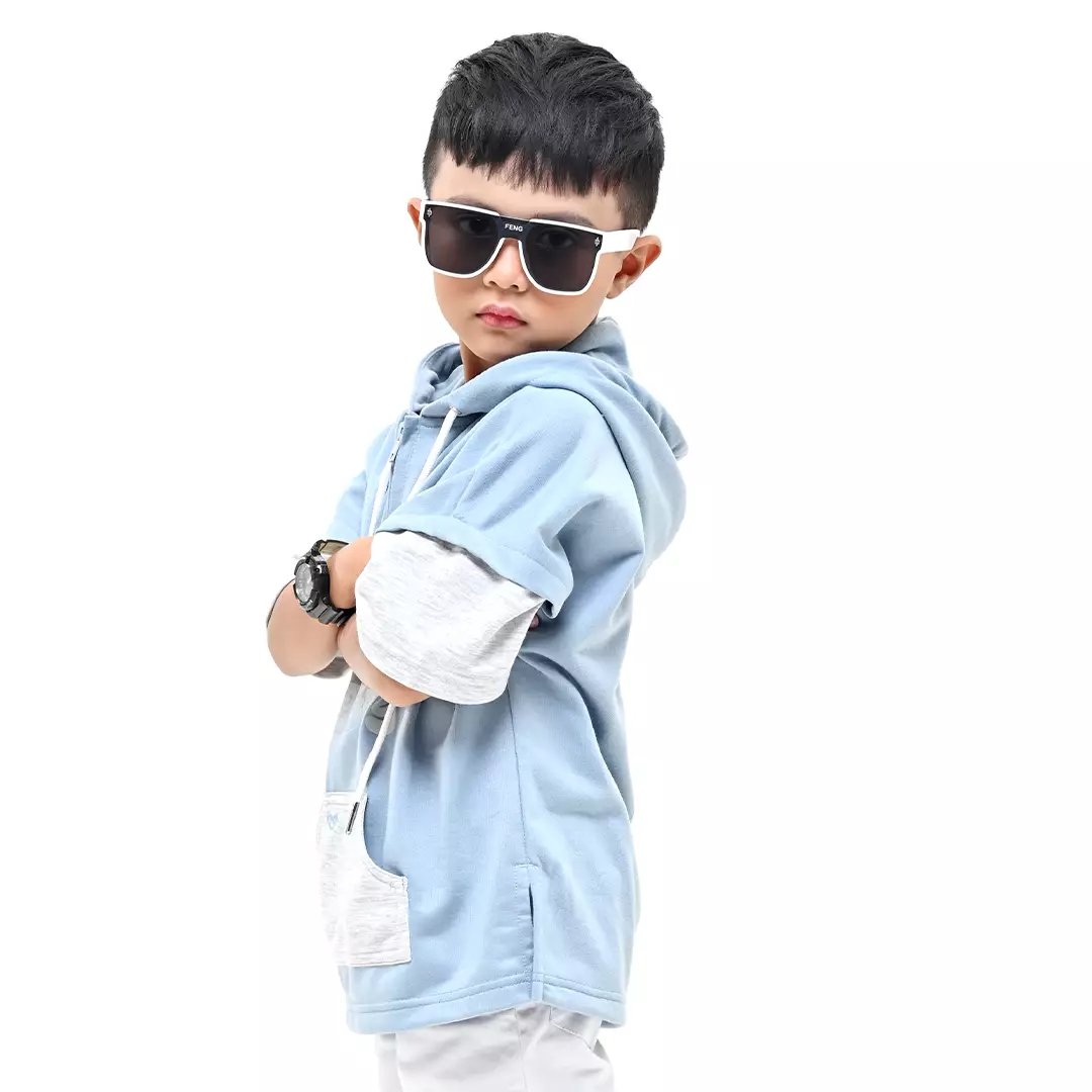 Rabbani - Baju Kaos Anak Laki-Laki Lengan Pendek Bani Batuta Kaskid Reyhan Exclusive - Soft Blue