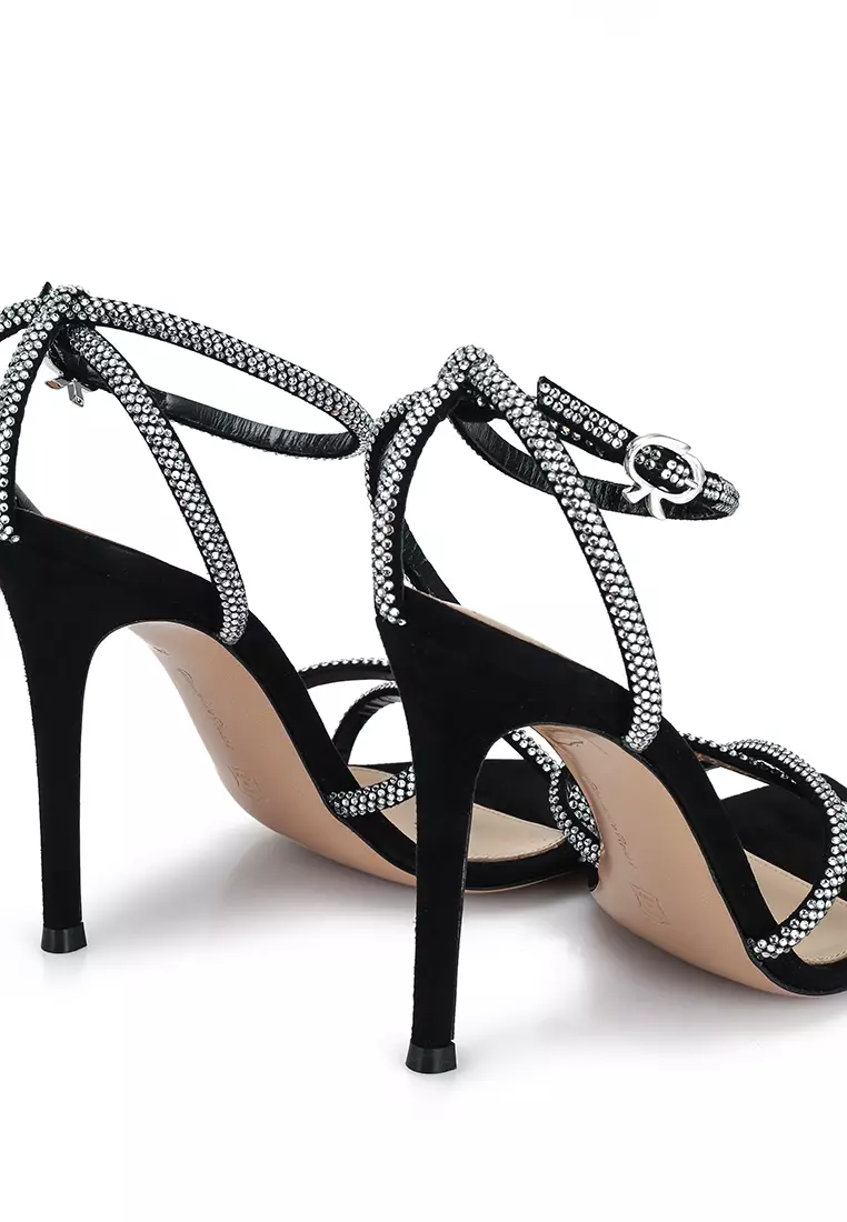 Suede Heels with Rhinestones (ik)