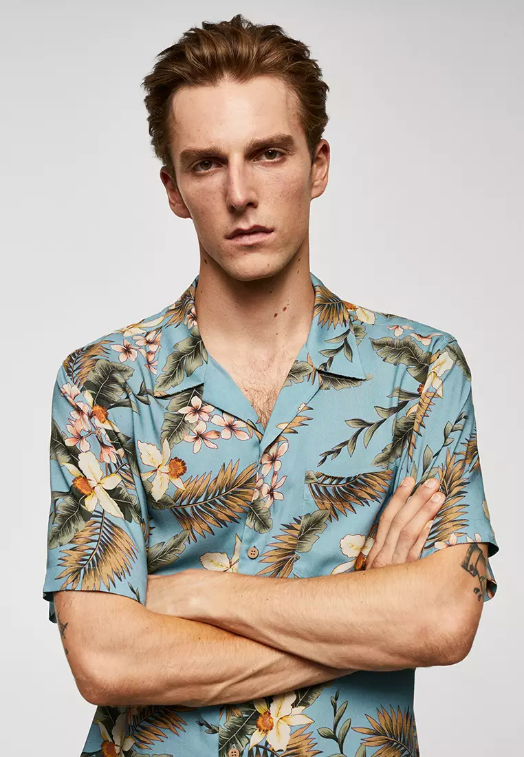 Buy MANGO Man Regular-Fit Hawaiian Print Shirt 2024 Online | ZALORA ...