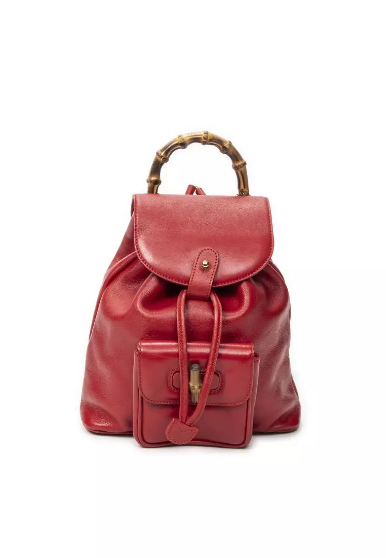 Buy Gucci Pre-Loved Mini Bamboo Backpack 2026 Online | ZALORA