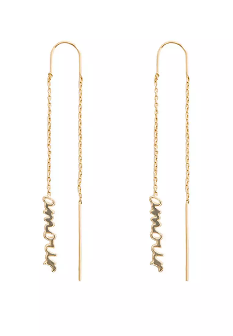 Long thread earrings on sale online