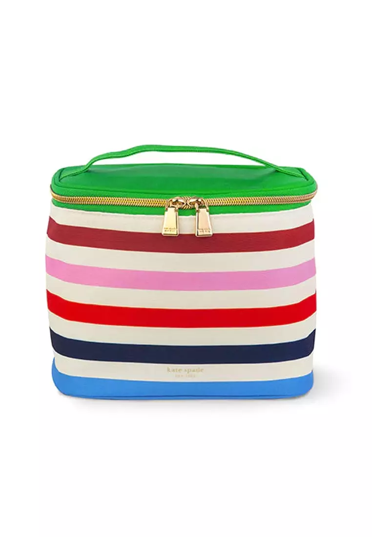 Kate Spade New York Canvas Book Tote, Navy Painted Stripe