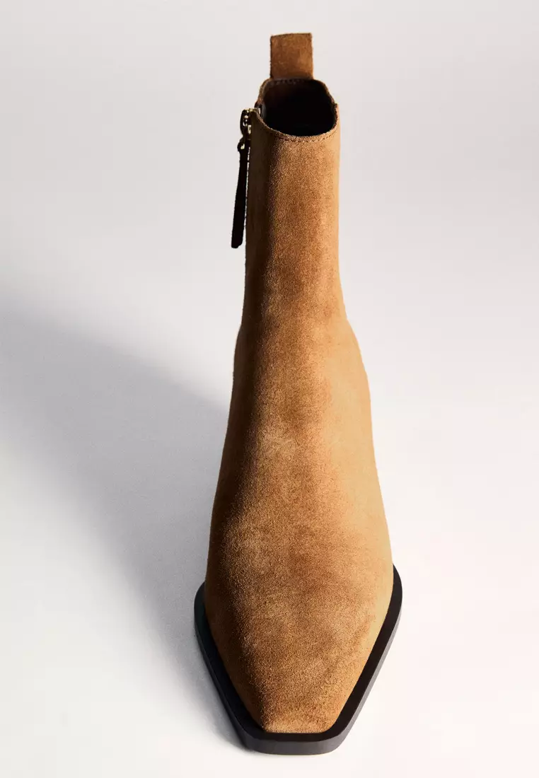 Mango suede ankle boots deals