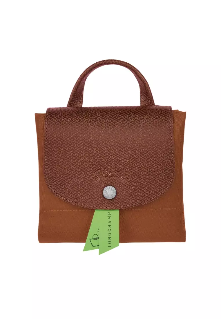 Longchamp Le Pliage Green Backpack Cognac