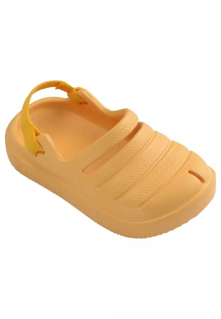 Cute Walk by Babyhug Slip On Flip Flops Stripes & Dolphin Print -  Blue Yellow & Blue