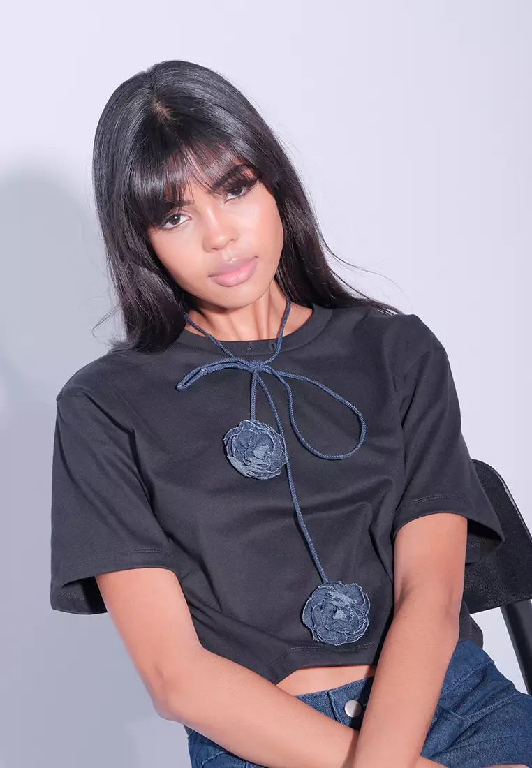 DNM Studios x Raxenne Orchid Short Sleeve Top